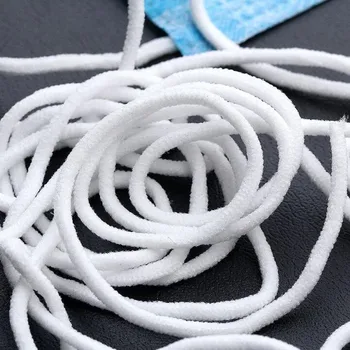 White 3mm Round / Flat Soft Masks Elastic Rope Ear Cord Ear Hanging Elastic Band 100M Handmade DIY Masks Accessories
White 3mm Round / Flat Soft Masks Elastic Rope Ear Cord Ear Hanging Elastic Band 100M Handmade DIY Masks Accessories