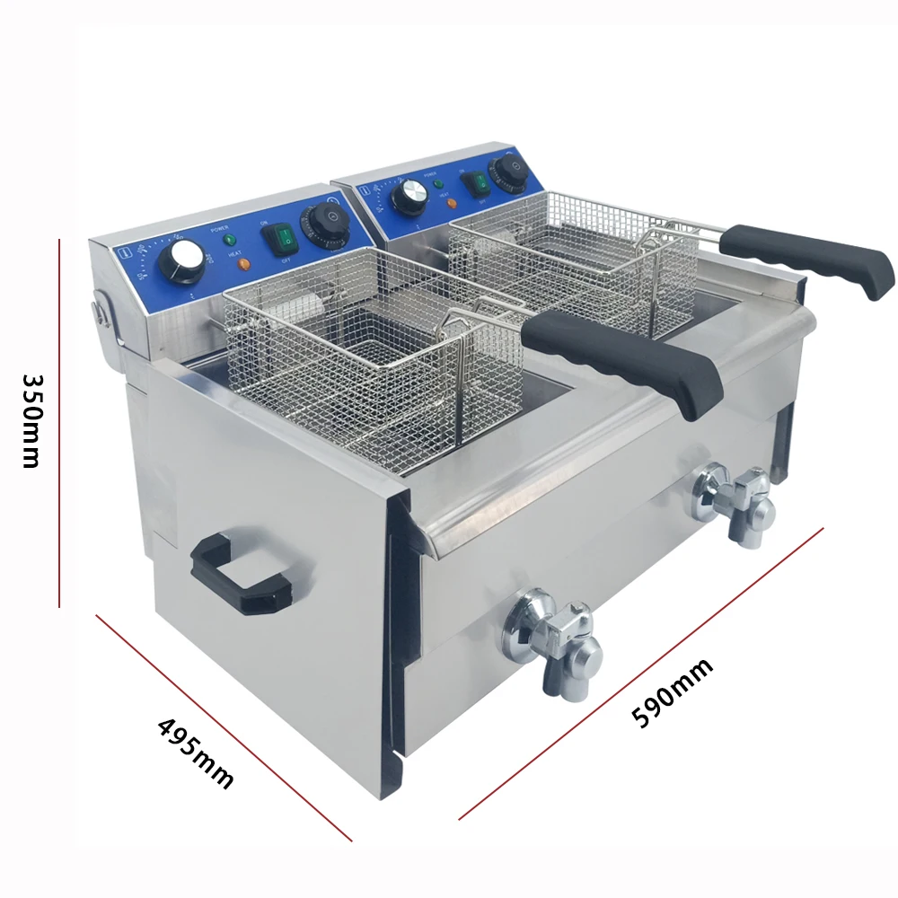 20L Capacity Electric Deep Fryer Automatic Fryer Machine Stainless Steel Potato Fryer Machine With 220V
20L Capacity Electric Deep Fryer Automatic Fryer Machine Stainless Steel Potato Fryer Machine With 220V