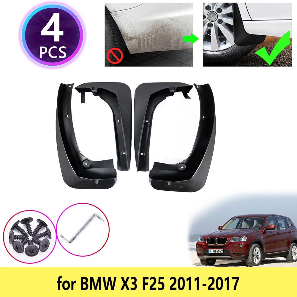 

for BMW X2 F39 2018 2019 2020 4 PCS Mudguards Mudflap Fender Front Mud Flaps Splash Mud Guards Front Rear Wheel Car Accessories