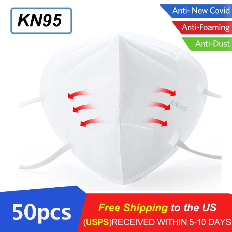 50pcs KN95 mascarill 95% Filtration KN95 Masks Non-woven Personal protective earloops PM2.5 Anti Dust Against Droplet Masks
50pcs KN95 mascarill 95% Filtration KN95 Masks Non-woven Personal protective earloops PM2.5 Anti Dust Against Droplet Masks