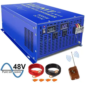 XYZ INVT 6000 watt Power Converter 12v 24v 36v 48v dc to ac 120v 240V Pure Sine Wave Inverter Single Phase Remote Control
XYZ INVT 6000 watt Power Converter 12v 24v 36v 48v dc to ac 120v 240V Pure Sine Wave Inverter Single Phase Remote Control