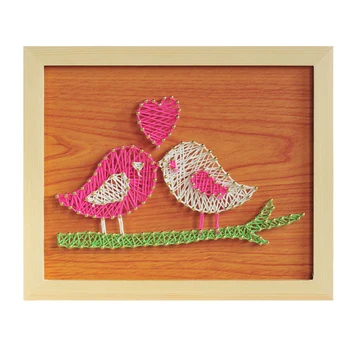 DIY Nail String Art Kit Love Bird Winding Lines Drawing Painting Art Kit With Frame Home Decoration Accessories Creative Gifts
DIY Nail String Art Kit Love Bird Winding Lines Drawing Painting Art Kit With Frame Home Decoration Accessories Creative Gifts
