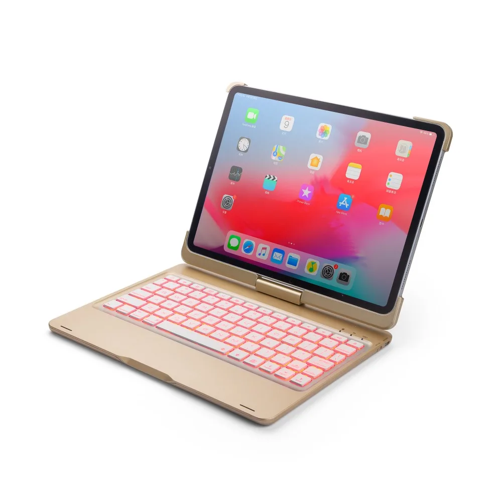 ipad pro11寸ABS旋转带背光蓝牙键盘F360B (5)
