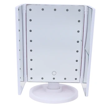 Makeup Mirror with LED light desktop three-sided folding mirror x2 times x3 times magnifying glass for Tabletop Bathroom Travel
Makeup Mirror with LED light desktop three-sided folding mirror x2 times x3 times magnifying glass for Tabletop Bathroom Travel