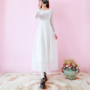Dress Women Summer 2019 New Lace Retro Girl Heart High Waist Square Collar Fairy Dress Spring Temperament Long Dresses JIU322
Dress Women Summer 2019 New Lace Retro Girl Heart High Waist Square Collar Fairy Dress Spring Temperament Long Dresses JIU322