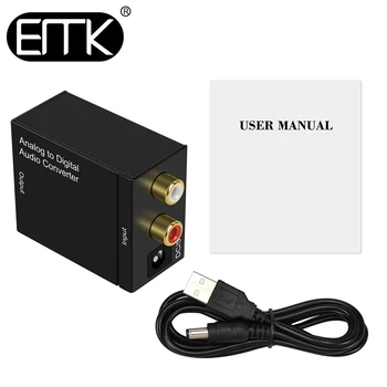 EMK Analog to Digital Audio Converter Adapter ADC 2 RCA R/L Input Coaxial Toslink Output Optical SPDIF Converter Speaker TV DVD
EMK Analog to Digital Audio Converter Adapter ADC 2 RCA R/L Input Coaxial Toslink Output Optical SPDIF Converter Speaker TV DVD
