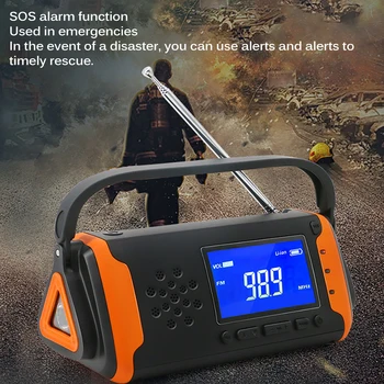 Solar Energy Radio LED Flashlight SOS Alarm Eco-Friendly Flashlight Portable With 4000mah Battery Large LCD Screen Radios
Solar Energy Radio LED Flashlight SOS Alarm Eco-Friendly Flashlight Portable With 4000mah Battery Large LCD Screen Radios