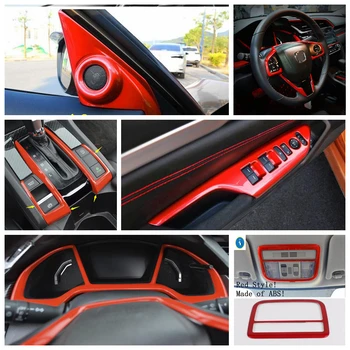 Red Interior Refit Kit Gear Box Panel / Dashboard / Roof Reading Lamps / Steering Wheel Frame Cover Trim For Civic 2016 - 2020
Red Interior Refit Kit Gear Box Panel / Dashboard / Roof Reading Lamps / Steering Wheel Frame Cover Trim For Civic 2016 - 2020
