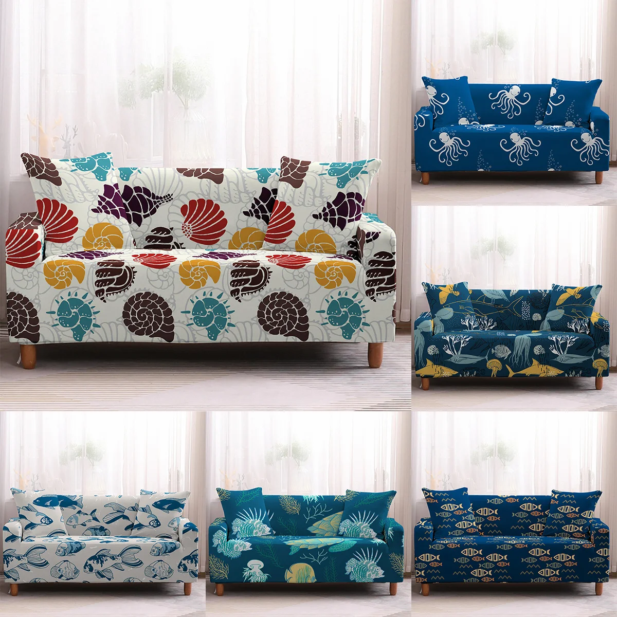 Sea Animal/Plant Color Printing Tight Wrap Sofa Cover Elastic Needs Order Sofa Cover If L-style Sectional Corner Sofa Covers
Sea Animal/Plant Color Printing Tight Wrap Sofa Cover Elastic Needs Order Sofa Cover If L-style Sectional Corner Sofa Covers