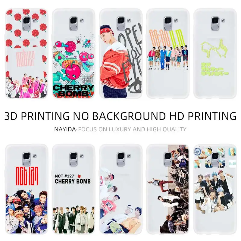 Мягкий чехол из ТПУ для Samsung Galaxy J6 J8 J5 J7 J4 Plus 2018 2016 2017 EU Prime Pro CORE NCT 127 DREAM kpop|Бамперы| |