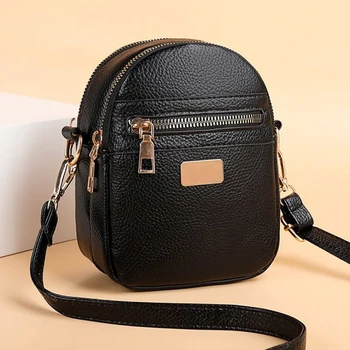 Fashion soft leather messenger phone bag female 2020 new trend vertical mini double zipper temperament shoulder bag Z47 
Fashion soft leather messenger phone bag female 2020 new trend vertical mini double zipper temperament shoulder bag Z47