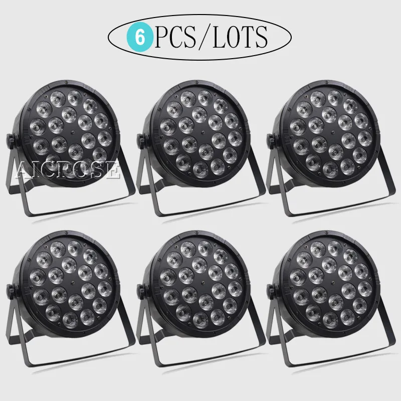 6pcs/lots 18x12W RGBW 4 in 1 LED Par Light 18*12w With DMX512 Disco Professional Stage DJ Equipment Wedding Bar | Освещение