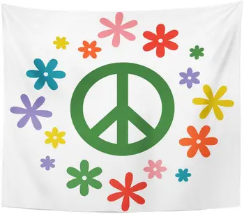 Colorful Bloom Peace Symbol Flower Power Blooming Bright Button Tapestry Home Decor Wall Hanging for Living Room Bedroom Dorm
Colorful Bloom Peace Symbol Flower Power Blooming Bright Button Tapestry Home Decor Wall Hanging for Living Room Bedroom Dorm