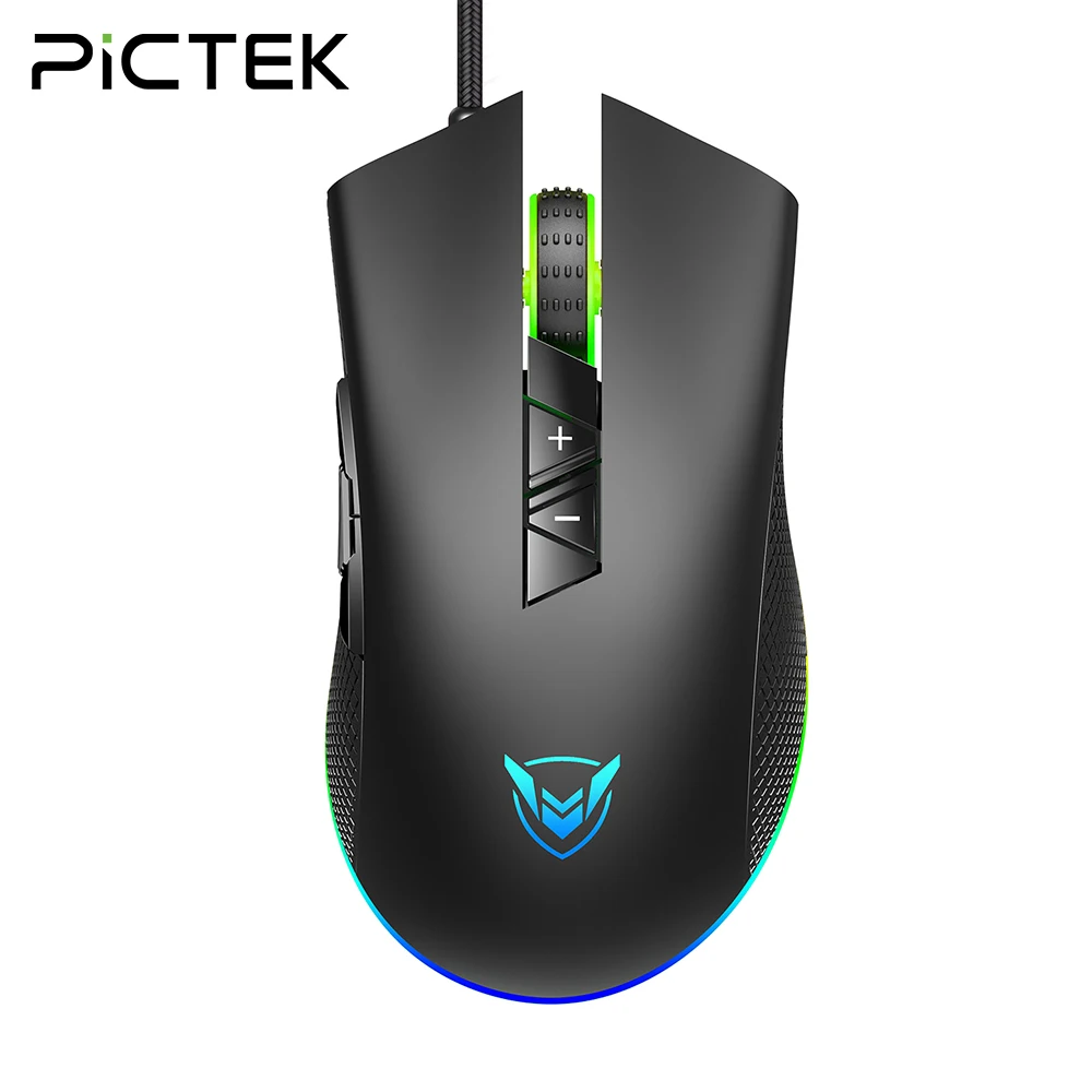 PICTEK PC217 Wired Gaming Mouse RGB 8 Programmable Buttons 10000 DPI Adjustable RGB Backlit Ergonomic PMW3325 Computer Game Mice
PICTEK PC217 Wired Gaming Mouse RGB 8 Programmable Buttons 10000 DPI Adjustable RGB Backlit Ergonomic PMW3325 Computer Game Mice