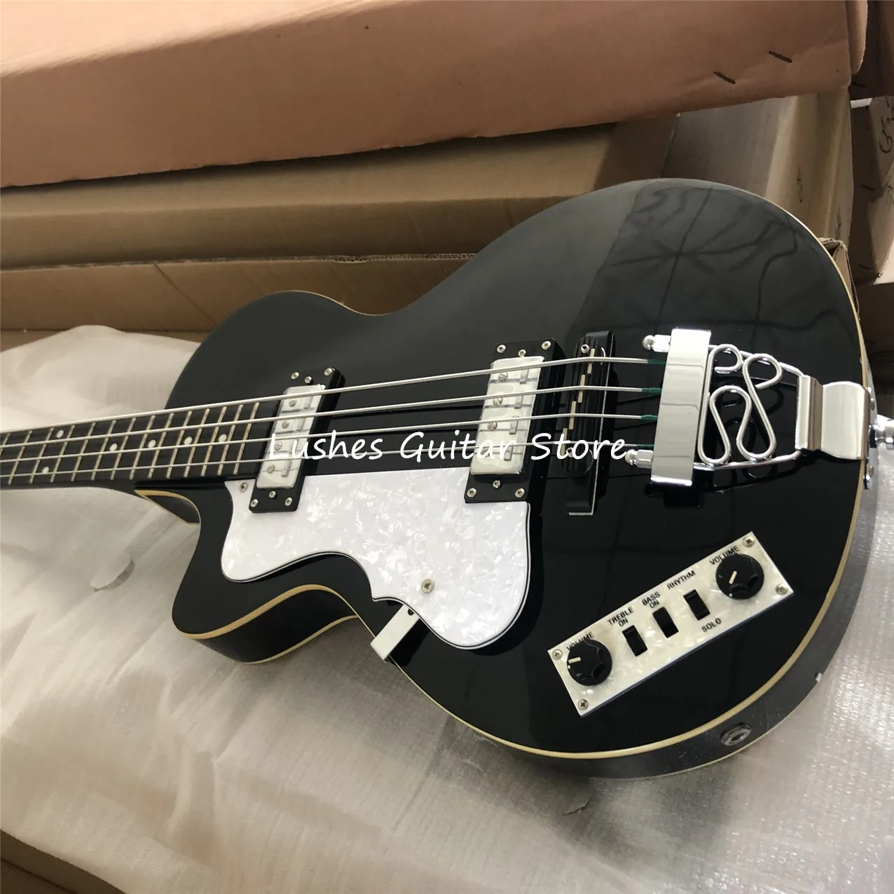 Free Shipping Hofner HCT 5002 Club Bass Guitar Black Violin 4 Strings Guitarra Lefthand Model | Спорт и развлечения