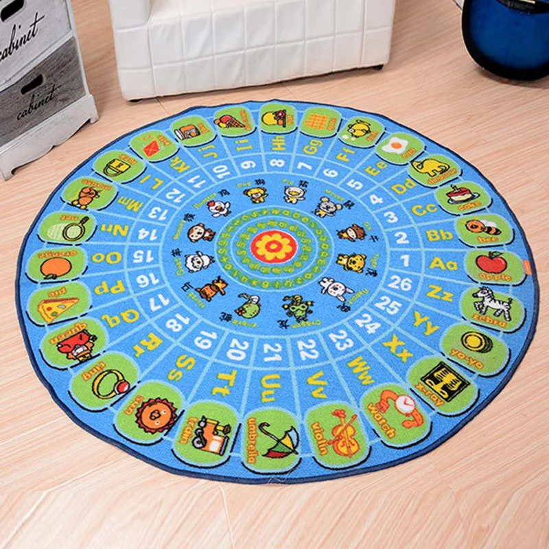 Children's Round Carpet Puzzle Turntable Animal Alphabet Floor Mat Living Room Home Children's Intelligence Development Carpet
Children's Round Carpet Puzzle Turntable Animal Alphabet Floor Mat Living Room Home Children's Intelligence Development Carpet