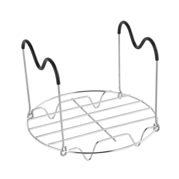 1PC Steamer Rack With Heat Resistant Silicone Handles Steaming Rack Trivet Stand For Pressure Cooker 6 & 8 QT Accessories
1PC Steamer Rack With Heat Resistant Silicone Handles Steaming Rack Trivet Stand For Pressure Cooker 6 & 8 QT Accessories