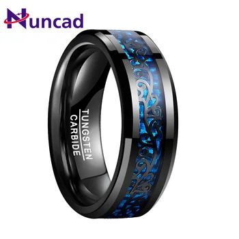 NUNCAD 8mm Wedding Bands Engagement Ring Plating Black Tungsten Carbide Ring Inlaid Vine Pattern Blue Carbon Fiber Men's Jewelry
NUNCAD 8mm Wedding Bands Engagement Ring Plating Black Tungsten Carbide Ring Inlaid Vine Pattern Blue Carbon Fiber Men's Jewelry