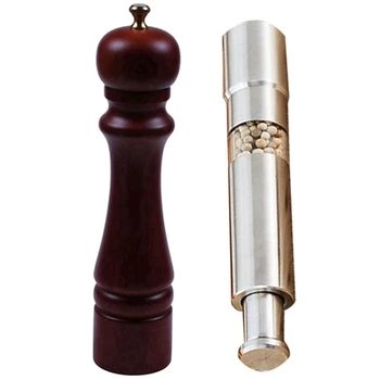 1x Manual Coffee Bean Grinder Grind Coffee Cereals Nuts Beans & 1 Set 25.4cm Wooden Pepper Mill Grinder
1x Manual Coffee Bean Grinder Grind Coffee Cereals Nuts Beans & 1 Set 25.4cm Wooden Pepper Mill Grinder