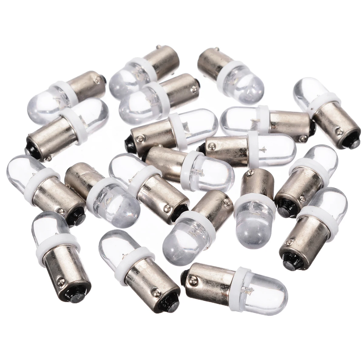 Mayitr 20pcs/set 12V T11 1SMD White LED Bulb T4W BA9S H6W 1895 Car Turn Signal Dashboard Map Door License Plate Lights