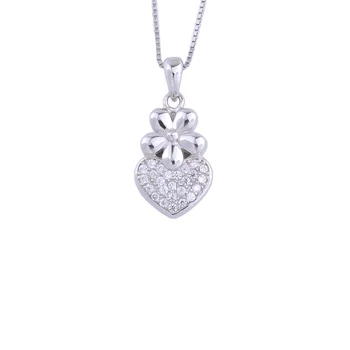 925 Sterling Silver Clove Flower CZ Heart Necklace For Women Crystal Heart Pendants Choker Fashion Jewelry Accessories
925 Sterling Silver Clove Flower CZ Heart Necklace For Women Crystal Heart Pendants Choker Fashion Jewelry Accessories