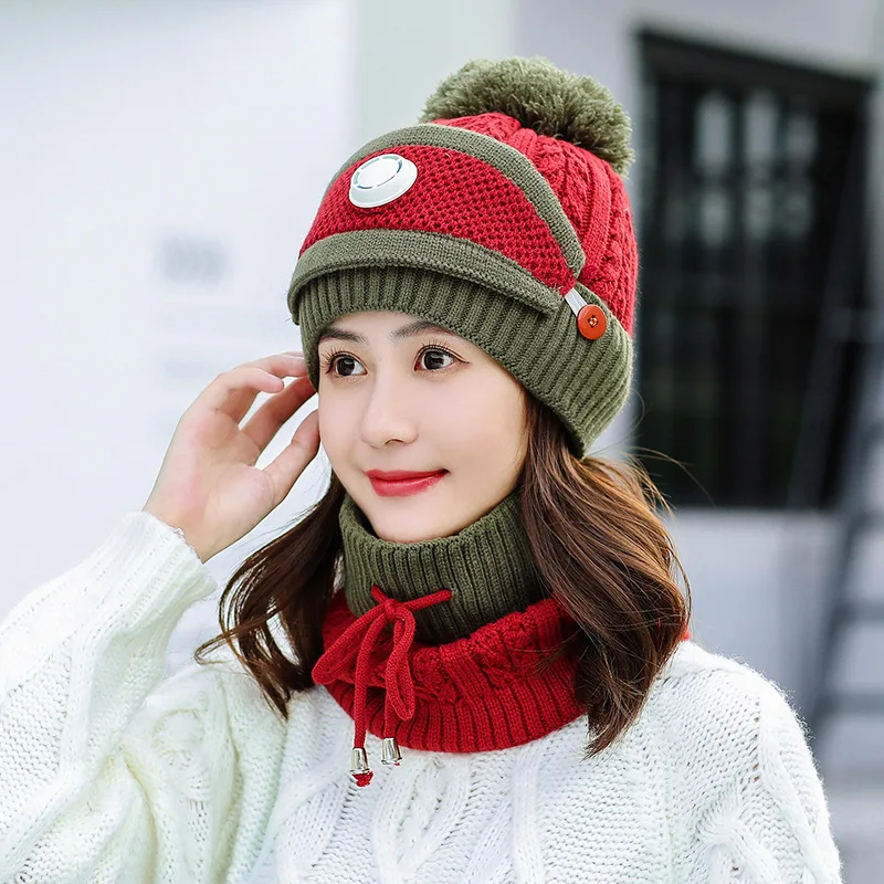 X123 Women's Knitted Hat 3 Pieces Set Scarf Caps Neck Warmer Winter Hat for Ladies Girls Skullies Beanies Warm Fleece Caps
X123 Women's Knitted Hat 3 Pieces Set Scarf Caps Neck Warmer Winter Hat for Ladies Girls Skullies Beanies Warm Fleece Caps