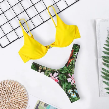 Melphieer 2020 Girls Mini Micro Brazilian Bikini Underwire Pads Push Up Bikinis Women Tropical Print Thong Biquini Summer Style
Melphieer 2020 Girls Mini Micro Brazilian Bikini Underwire Pads Push Up Bikinis Women Tropical Print Thong Biquini Summer Style