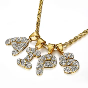 Hip Hop CZ Stone Clay Bling Iced Out Gold Color Stainless Steel Letter Pendants Necklaces for Men Rapper Jewelry Drop Shipping
Hip Hop CZ Stone Clay Bling Iced Out Gold Color Stainless Steel Letter Pendants Necklaces for Men Rapper Jewelry Drop Shipping