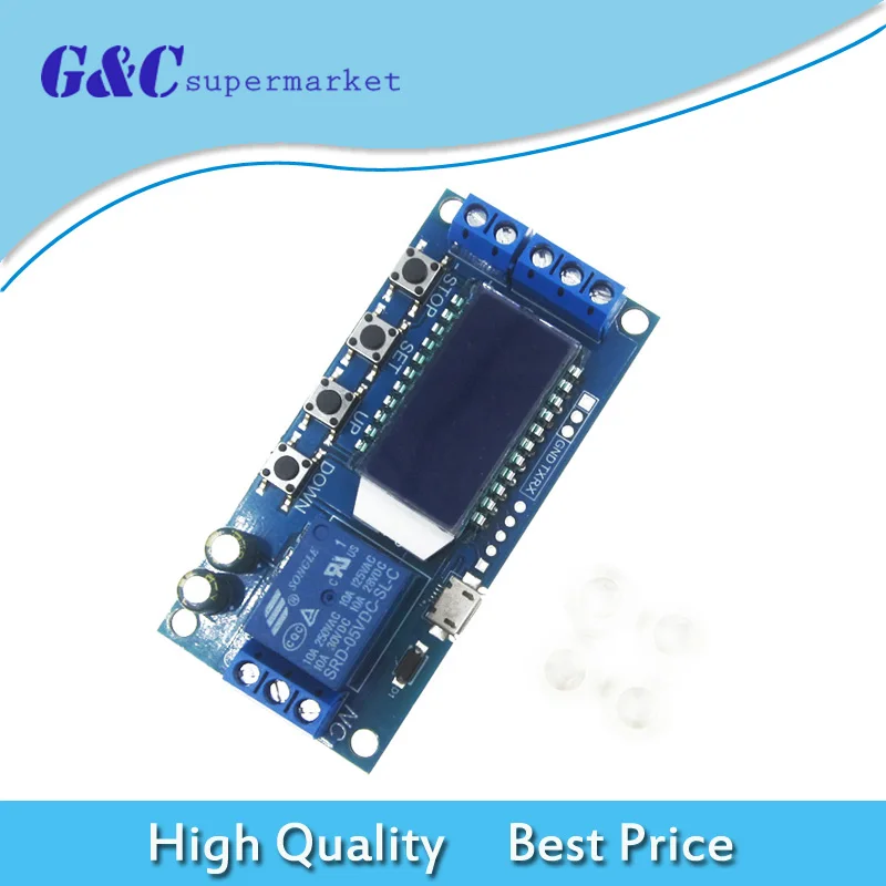 Micro USB 6-30V LCD Display triger relay Cycle Timer Control Switch Relay Module diy electronics
Micro USB 6-30V LCD Display triger relay Cycle Timer Control Switch Relay Module diy electronics