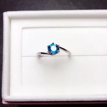 Natural Blue Topaz Rings for Women, 925 Sterling Silver, 6*6mm Gemstone Birthstone Jewelry with Velvet Box FJ299
Natural Blue Topaz Rings for Women, 925 Sterling Silver, 6*6mm Gemstone Birthstone Jewelry with Velvet Box FJ299