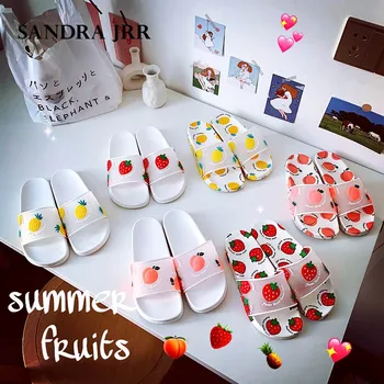 SANDRA JRR Women Slippers Casual Summer Sweet Fruit Drags Shoes Open Toe Flat Heel Home Floor Outside Both Wear Slides Sandals 
SANDRA JRR Women Slippers Casual Summer Sweet Fruit Drags Shoes Open Toe Flat Heel Home Floor Outside Both Wear Slides Sandals