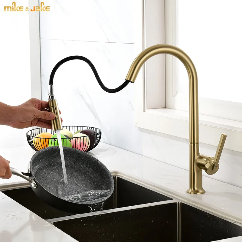 Матовый золотой кухонный кран, выдвижная кухонная раковина, вращение на 360 градусов, цвет черный
Матовый золотой кухонный кран, выдвижная кухонная раковина, вращение на 360 градусов, цвет черный