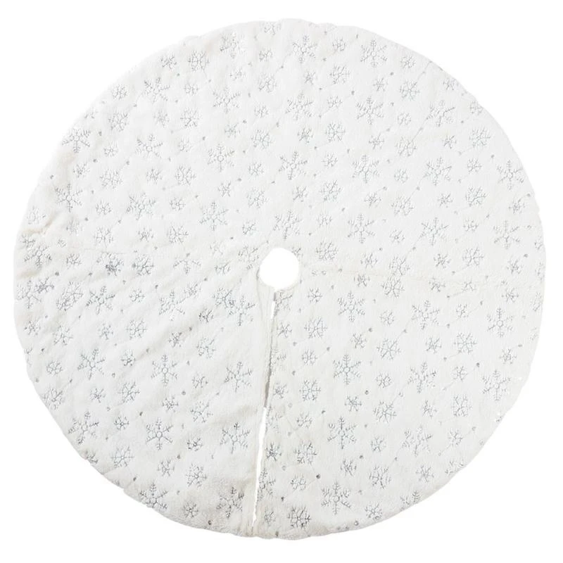 90cm White Flannel Embroidered Snowflake Christmas Tree Skirt Christmas New Year Home Decorations
90cm White Flannel Embroidered Snowflake Christmas Tree Skirt Christmas New Year Home Decorations