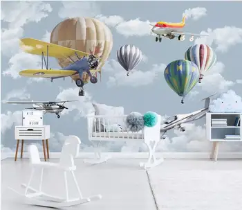 CJSIR Customized Silk Wallpaper Hand Drawn Cartoon Aircraft Hot Air Balloon Children Room Background Wall 3d Wallpaper Mural
CJSIR Customized Silk Wallpaper Hand Drawn Cartoon Aircraft Hot Air Balloon Children Room Background Wall 3d Wallpaper Mural