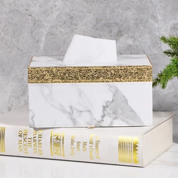 Marble Golden Rim Tissue Box Desktop Paper Towel Holder Napkin Storage Container Q6PE
Marble Golden Rim Tissue Box Desktop Paper Towel Holder Napkin Storage Container Q6PE
