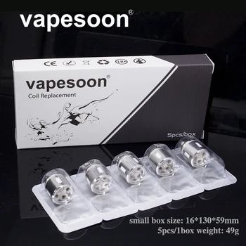 5pcs Original VapeSoon Coil Head X4 Q2 T8 T6 M2 For V8 BABY Atomizer Tank/ AL85 Kit
5pcs Original VapeSoon Coil Head X4 Q2 T8 T6 M2 For V8 BABY Atomizer Tank/ AL85 Kit