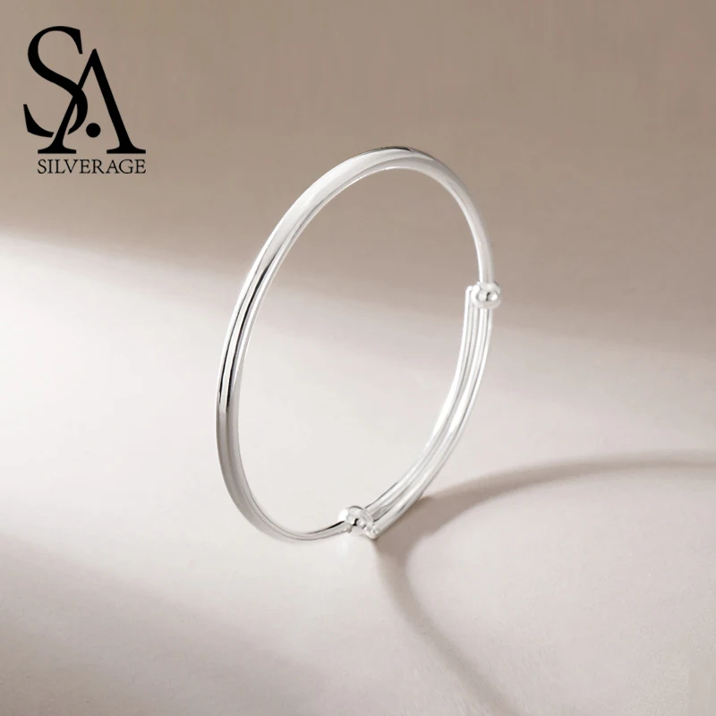 SA SILVERAGE Smooth Bracelet Fantasy Beads S925 Opening Bracelet Female Sterling Silver Beads Simple Personality Hand Jewelry
SA SILVERAGE Smooth Bracelet Fantasy Beads S925 Opening Bracelet Female Sterling Silver Beads Simple Personality Hand Jewelry