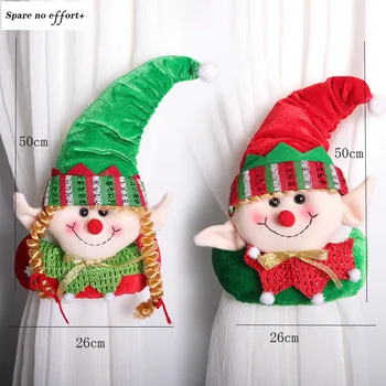 Couple Elf Christmas Decoration Curtain Hold Door Curtain Button Christmas Eve Decoration Creative Cartoon Christmas Toys 
Couple Elf Christmas Decoration Curtain Hold Door Curtain Button Christmas Eve Decoration Creative Cartoon Christmas Toys