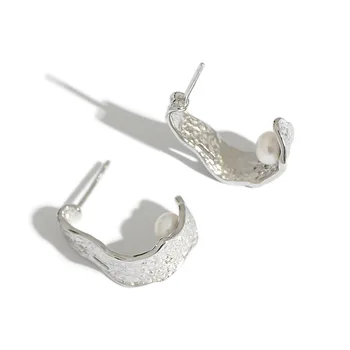 100% Authentic 925 Sterling silver Foil Texture &Freshwater Pearl Stud earrings FINE jEWELRY Luxury TLE1124
100% Authentic 925 Sterling silver Foil Texture &Freshwater Pearl Stud earrings FINE jEWELRY Luxury TLE1124