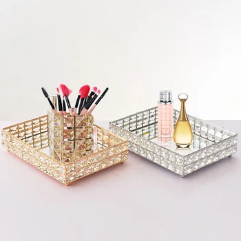 Gold Square Crystal Tray Cosmetics Storage Pallet Snacks Plate Fruit Container Home Wedding Candy Tray
Gold Square Crystal Tray Cosmetics Storage Pallet Snacks Plate Fruit Container Home Wedding Candy Tray