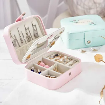 Fresh And Simple Girl Earrings Necklace Ring Jewelry Box Protable Leather Multi-function Large-Capacity Jewelry Storage Box
Fresh And Simple Girl Earrings Necklace Ring Jewelry Box Protable Leather Multi-function Large-Capacity Jewelry Storage Box