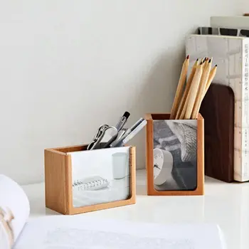 OOTDTY Wooden Pen Holder with Photo Frame Multifunction Home Office Storage Decoration
OOTDTY Wooden Pen Holder with Photo Frame Multifunction Home Office Storage Decoration