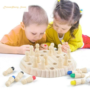 Children Memory Board Games Wooden Color-match Chess Pieces Party Games Intelligence Development Toys for Kids Baby
Children Memory Board Games Wooden Color-match Chess Pieces Party Games Intelligence Development Toys for Kids Baby