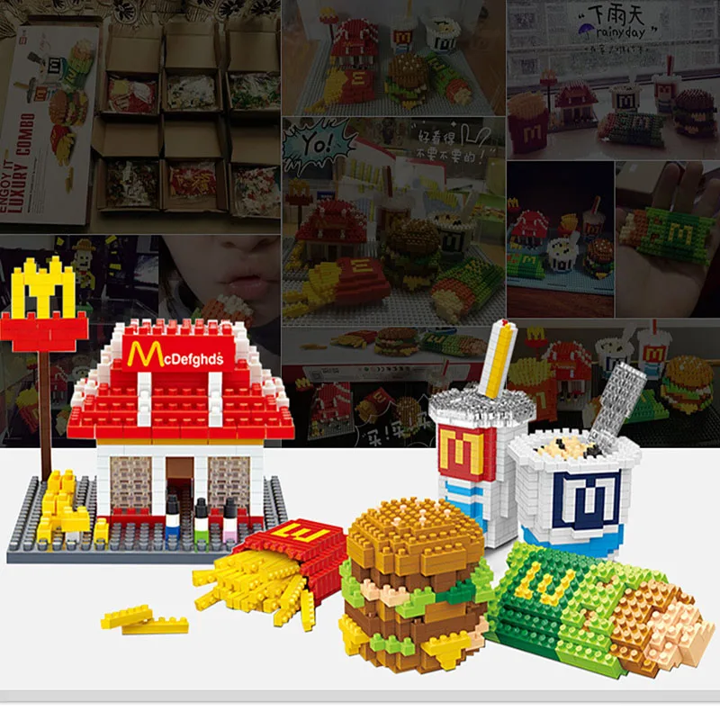 blocks Children's puzzle assembling food set series sushi micro-diamond small particles inserting building blocks
blocks Children's puzzle assembling food set series sushi micro-diamond small particles inserting building blocks