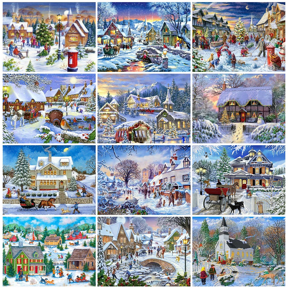 Wen Zuan Landscape Diamond Painting 5D Christmas Full Drill Square/Round Diamond Embroidery Winter snow scene Cross Stitch Kit
Wen Zuan Landscape Diamond Painting 5D Christmas Full Drill Square/Round Diamond Embroidery Winter snow scene Cross Stitch Kit
