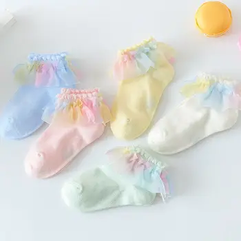 Baby Girls Ankle Short Princess Fashion Knitted Hollow Net Breathable Socks Lace Frilly Colorful Ruffle Socks Children Socks
Baby Girls Ankle Short Princess Fashion Knitted Hollow Net Breathable Socks Lace Frilly Colorful Ruffle Socks Children Socks