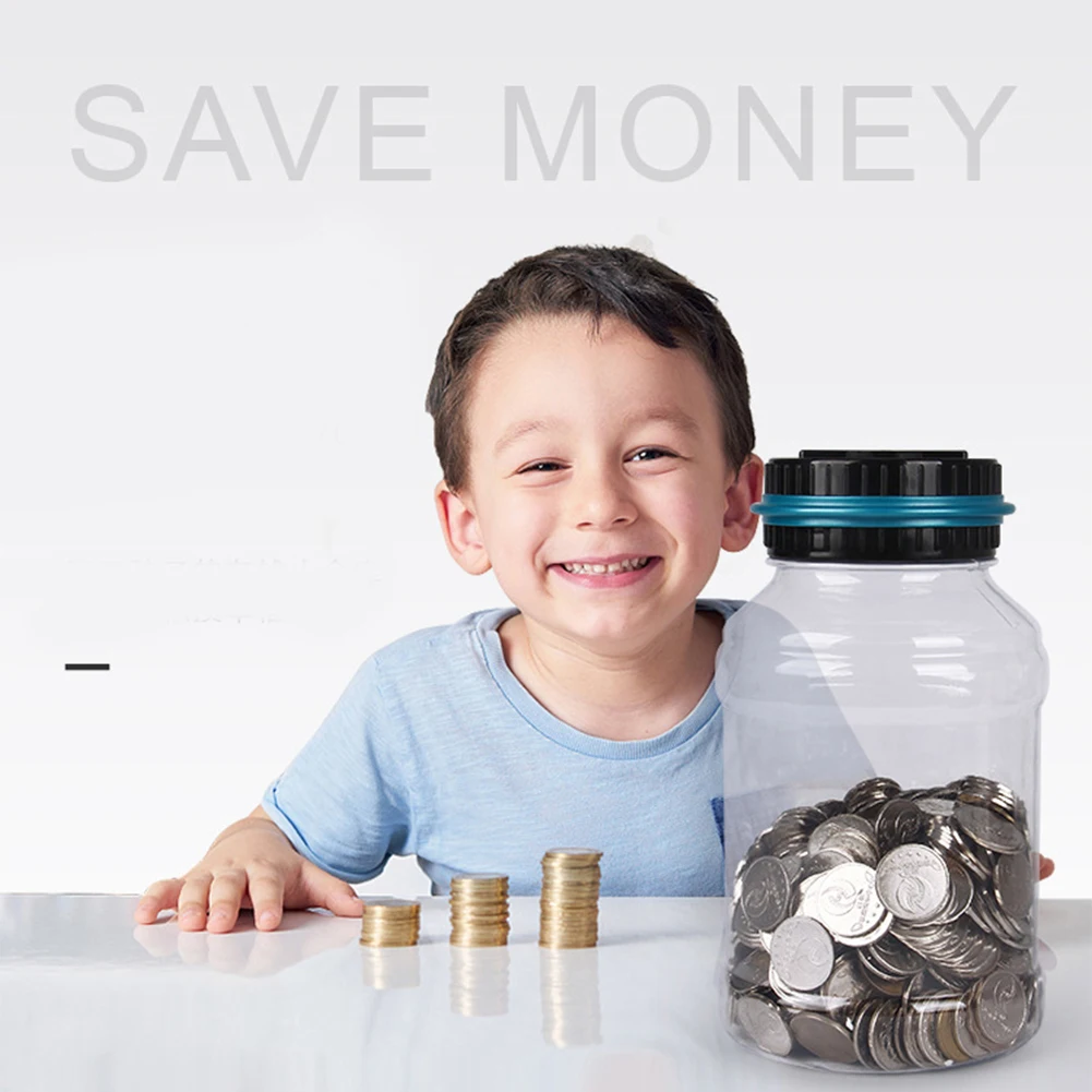 Digital Coin Counter Money Saving Box Jar Storage LCD Display for Children Kids Gift K888