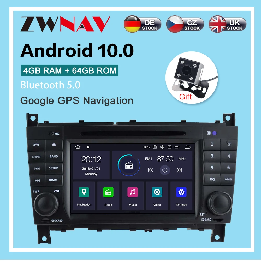 Android 10.0 4+64G Car Radio GPS Navigation for Benz C-Class W203 2004-2007 Multimedia Player Radio video stereo dsp isp wifi
Android 10.0 4+64G Car Radio GPS Navigation for Benz C-Class W203 2004-2007 Multimedia Player Radio video stereo dsp isp wifi