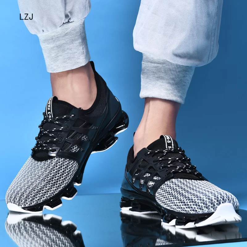 

LZJ Shoes Men Sneakers Breathable Casual Shoes Krasovki Mocassin Basket Homme Comfortable Light Trainers Chaussures Pour Hommes