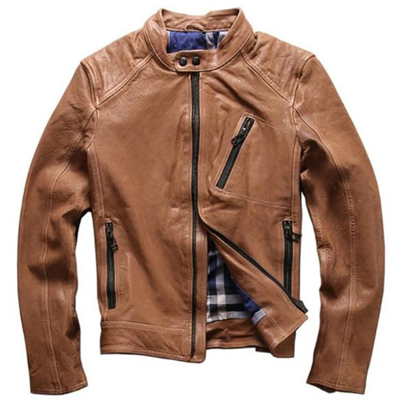 Automotive Sheepskin Jacket Coats Mens Biker Genuine Leather Coats European Simple Brand Pilot Man Overcoats Male Clothing A593
Automotive Sheepskin Jacket Coats Mens Biker Genuine Leather Coats European Simple Brand Pilot Man Overcoats Male Clothing A593